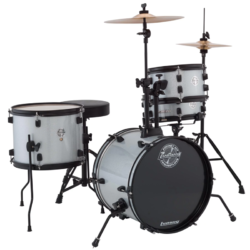 Ludwig Questlove Pocket Kit 4-piece Complete Drum Set - Silver Sparkle KTSLC178X029DIR
