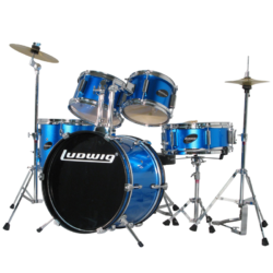 Ludwig 5-piece Junior Drum Set with Cymbals and Hardware - Blue KTSLJR1062DIR